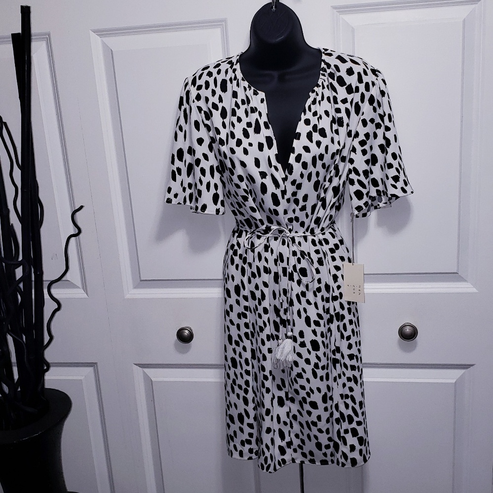 A New Day Black and white dress
